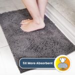 Muddy Mat® Shown on TV Super Absorbent Microfiber Dog Door Mat for Muddy Paws, Non-Slip Washable Pet Rug, Quick Dry Chenille Entryway Carpet, Machine Washable Indoor Outdoor mat, Grey 30"x19" - Image 5