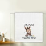 Funny Live Laugh Toaster Bath Kitchen Towels Funny Hand Dish Towel, Farmhouse Decorative Hand Towels for Bathroom and Kitchen, 13.8X 24 Inches -07A - Image 4
