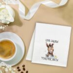 Funny Live Laugh Toaster Bath Kitchen Towels Funny Hand Dish Towel, Farmhouse Decorative Hand Towels for Bathroom and Kitchen, 13.8X 24 Inches -07A - Image 6