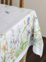 Maison d' Hermine Table Cloth Rectangle Table 100% Cotton 60 x 108 Inches Tablecloth Reusable Decorative for Dining Room, Farmhouse, Home, Party, Festive & Wedding Spring Summer - Fleurs De Mai - Image 10