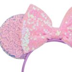 Mouse Ears Bow Headbands Sequin Hairband Butterfly Glitter Hair Accessories for Girls Women (purple) - Image 7