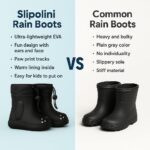 Toddler Rain Boots – Premium Kids Rain Boots for Boys & Girls with Non-Slip Soles – Children's EVA Outdoor Shoes - Puppy Paw Design - Image 5