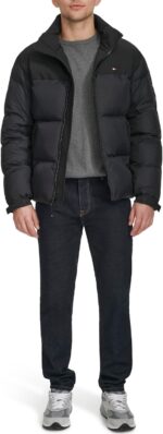 Tommy Hilfiger mens Mixed-media Puffer Jacket - Image 3