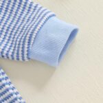 Infant Baby Boy Long Sleeve Romper Jumpsuit Pants Football Game Day Stripe Waffle Knit Outfit Fall Winter Clothes - Image 4