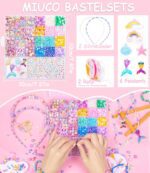 MiuCo Bracelet Making Kit for Kids Girls - Cute Beads for Jewelry Making Kit with Charms - Arts and Crafts for Make Necklaces - Birthday Gifts for Girls Ages 5 6 7 8 9 10 (Kids' Jewelry Making Kits) - Image 3