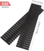 40Pcs Drawer Dividers, Adjustable Drawer Organizer for Socks, Underwear, Makeup, Can Help Tidy Kitchen, Bedroom, Dresser Black - Image 3