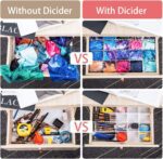 40Pcs Drawer Dividers, Adjustable Drawer Organizer for Socks, Underwear, Makeup, Can Help Tidy Kitchen, Bedroom, Dresser Black - Image 6