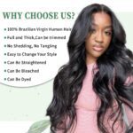 Body Wave Bundles Human Hair 18 Inch 14A Human Hair Bundles Real 100% Raw Unprocessed Brazilian Virgin Sew in Quick Weave Natural Black Deals Thick Hair Extensions - Image 3