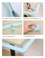 M2cbridge U Shape Extra Thick Furniture Table Edge Protectors Foam Baby Safety Bumper Guard 6.5 Ft (Grey (6.5ft x 2)) - Image 6