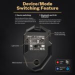 Wireless Gaming Mouse, RGB Dual Mode Bluetooth Mouse Up 24,000 DPI, 13 Macro Programmable Buttons, Optical Computer Mouse 50Hrs for PC Laptop MOBA FPS, PMW-3311, Comfort Grip (Black) - Image 8