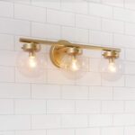 Bathroom Light Fixtures, Gold Vanity Light with 3 Clear Globe Glass, 19.5” (L) x6” (W) x 7.5” (H) - Image 9