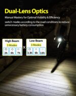 TOWILD DL1700 Bike Lights for Night Riding,1700LM Dual Light Source Super Bright Bicycle Headlight,Waterproof Bike Front Light for Mountain Road Cycling - Image 7