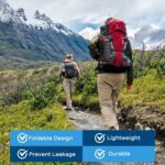 Collapsible Water Bottle,17oz Reuseable BPA Free Silicone Foldable Water Bottles for Travel Gym Camping Hiking Outdoor Indoor Sport-Light Blue - Image 8