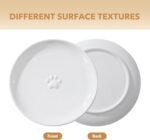 Raised Ceramic Wide Whisker Friendly Cat Dish, Anti-Slip Food&Water Bowl with 2 Style Stand Adjustable Pet Bowl Set (1Dish+Stand, White) - Image 5