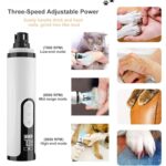 Ayland heusom Silent Groom Pro Nail Grinder, 2025 New Nail Grinder for Dogs and Cats with LED Light & 3 Speeds, 2000mAh USB Rechargeable Dog Nail Trimmer for Thick Nails (1pc+2 Heads) - Image 3