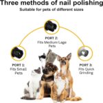 Ayland heusom Silent Groom Pro Nail Grinder, 2025 New Nail Grinder for Dogs and Cats with LED Light & 3 Speeds, 2000mAh USB Rechargeable Dog Nail Trimmer for Thick Nails (1pc+2 Heads) - Image 6