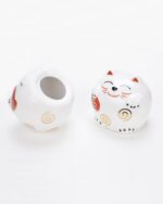 FKOG Ceramic Cat Toilet Bolt Caps, White Cat Toilet Floor Bolt Covers, Toilet Replacement Parts Decorative Bathroom Accessory (Cat) - Image 6