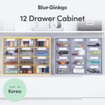Blue Ginkgo Large 12-Drawer Cabinet – Stackable Clear Organizer for Hardware, Beads, Plastic Bricks, Office, and Craft Storage (Made in Korea, Gray) - Image 4
