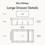 Blue Ginkgo Large 12-Drawer Cabinet – Stackable Clear Organizer for Hardware, Beads, Plastic Bricks, Office, and Craft Storage (Made in Korea, Gray) - Image 5