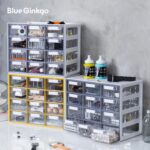 Blue Ginkgo Large 12-Drawer Cabinet – Stackable Clear Organizer for Hardware, Beads, Plastic Bricks, Office, and Craft Storage (Made in Korea, Gray) - Image 8