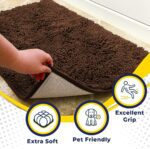 Muddy Mat® Shown on TV – Super Absorbent Microfiber Dog Door Mat for Muddy Paws, Non-Slip Washable Pet Rug, Quick Dry Chenille Entryway Carpet, Machine Washable Indoor Outdoor mat, Brown 35"x24" - Image 3