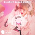 NJSJ USB Gaming Microphone for PC, Condenser Mic with Boom Arm for PS4/ PS5/ Mac/Phone with Touch Mute, RGB Lighting,Gain knob & Monitoring Jack for Streaming,Podcasting,YouTube - Image 4