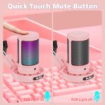 NJSJ USB Gaming Microphone for PC, Condenser Mic with Boom Arm for PS4/ PS5/ Mac/Phone with Touch Mute, RGB Lighting,Gain knob & Monitoring Jack for Streaming,Podcasting,YouTube - Image 5