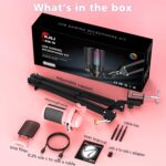 NJSJ USB Gaming Microphone for PC, Condenser Mic with Boom Arm for PS4/ PS5/ Mac/Phone with Touch Mute, RGB Lighting,Gain knob & Monitoring Jack for Streaming,Podcasting,YouTube - Image 9