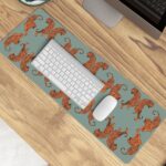 Sage Green Tiger Decor Mouse Pad,Cheetah Desk Mat,XL Large Leopard Mouse Pad,Preppy Desk Mat for Dorm Home Office Decor,31.5x11.8 Inch - Image 8