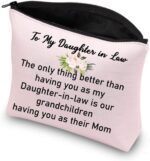 JYTAPP To My Daughter-in-Law Gifts Daughter in Law Makeup Bag The Only Thing Better Than Having You As My Daughter-in-Law Cosmetic Bag Future Daughter In Law Gift - Image 7