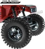 2.2 Inch Beadlock Wheel Rim & Wheel Tires for SCX10 Capra/AMG 6x6/TRX4/Red cat Gen8 Red cat Everest Gen7 Pro RC Scale Crawler Truck,Tires Tyres w/Aluminium Wheel Rim,Titanium - Image 4