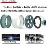 2.2 Inch Beadlock Wheel Rim & Wheel Tires for SCX10 Capra/AMG 6x6/TRX4/Red cat Gen8 Red cat Everest Gen7 Pro RC Scale Crawler Truck,Tires Tyres w/Aluminium Wheel Rim,Titanium - Image 6