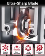 Wire Stripper Machine, 0.06-1 inch Manual Wire Stripping Machine with Replacement Blade, Drill Powered Hand Crank Cable Stripper Tool for Electric Cable Stripping & Scrap Copper Recycling - Image 5