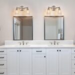 HDDFL Brushed Nickel Bathroom Light Fixture Bathroom Vanity Lighting 2 Lights Modern Glass Wall Scone for Bedroom Bath Living Room Hallway - Image 3