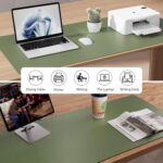 Aothia Desk Protector Mat, Mouse Pad, Non-Slip Waterproof PU Leather Desk Blotter, Laptop, Writing for Office and Home (23.6" x 13.7", Olive Green) - Image 6