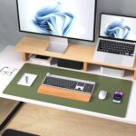 Aothia Desk Protector Mat, Mouse Pad, Non-Slip Waterproof PU Leather Desk Blotter, Laptop, Writing for Office and Home (23.6" x 13.7", Olive Green) - Image 9