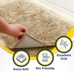 Muddy Mat® Shown on TV – Super Absorbent Microfiber Dog Door Mat for Muddy Paws, Non-Slip Washable Pet Rug, Quick Dry Chenille Entryway Carpet, Machine Washable Indoor Outdoor mat, Beige 35"x24" - Image 3
