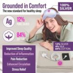 Grounding Sheet Set - King Size, Beige Fitted & Flat Sheets with Pillowcases - 12% Silver Fiber, 4% Silk, 84% Organic Cotton - Conductive Bed Grounded Kit for Better Sleep - Image 4