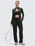 CRZ YOGA Butterluxe Waist Length Jackets for Women - Full Zip Athletic Track Tops with Thumb Holes Pockets - Image 4