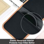 PROfezzion 3-Pocket Foldout Filter Pouch for 82mm Camera Lens Round Filter, Shock Resistant & Anti Scratch Photography Filter Case, Filter Carry Case with Microfiber Cleaning Cloth - Image 5