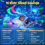 Baby Sound Machine Night Light Projector Kids Christmas Gifts | 15 White Noise Machine & 3D Films | 31Colors & Remote Control | Autism Toys Night Light for Kids, Baby Boy Toys, Egg Light for Nursery - Image 4
