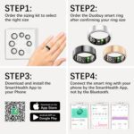 Smart Rings for Women Men, Fitness Ring with Heart Rate, Blood Oxygen, HRV, Pressure, Sleep Tracker, Step Tracker, No Subscription Fee, IP68 Waterproof Smart Ring for iPhone & Android (Gold, 8#) - Image 3