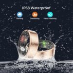 Smart Rings for Women Men, Fitness Ring with Heart Rate, Blood Oxygen, HRV, Pressure, Sleep Tracker, Step Tracker, No Subscription Fee, IP68 Waterproof Smart Ring for iPhone & Android (Gold, 8#) - Image 7