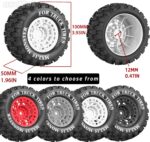12mm Hex RC Wheel Tires for 1/16 Mini Maxx & Mini XRT MJX 16207 16210 16209 16208,HSP 94186,E-Revo,L0 S1 1/18 Mini LMT RC Crawler Car Truck,RC Drift Wheels,Mini RC Truck Tires 4PCS,Red - Image 8
