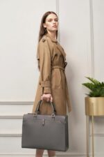 YZAOLL 15.6" Vegan Leather Laptop Bag for Women Lightweight Water-Resistant Work Tote & Briefcase for Travel,College,Office - Image 8