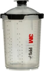 3M PPS 2.0 Spray Gun Cup, Lids and Liners Kit, 26024, Large, 28 Ounces, 200-Micron Filter, Use for Cars, Furniture, House and More, 1 Paint Cup, 50 Disposable Lids and Liners, 32 Sealing Plugs - Image 14
