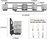 Bathroom Light Fixture Vanity Lighting Fixtures Over Mirror 5 Lights Matte Black Wall Mount Metal Hardwired Bedroom Wall Scone - Image 6