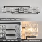 Bathroom Light Fixture Vanity Lighting Fixtures Over Mirror 5 Lights Matte Black Wall Mount Metal Hardwired Bedroom Wall Scone - Image 7