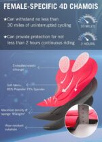 baleaf Women's Bike Pants 4D Padded Cycling Tights High Waisted Bicycle Clothes Pockets Biking Apparel UPF 50+ - Image 5