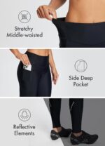 baleaf Women's Bike Pants 4D Padded Cycling Tights High Waisted Bicycle Clothes Pockets Biking Apparel UPF 50+ - Image 6